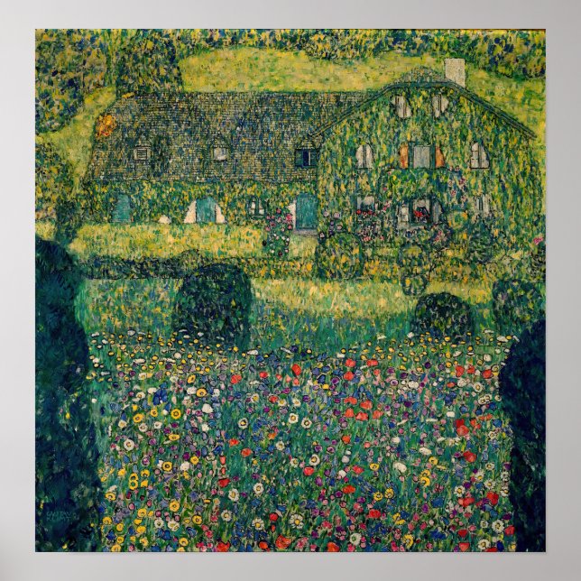 Gustav Klimt - Country House by the Attersee Poster (Front)