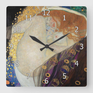 Gustav Klimt - Danae Square Wall Clock