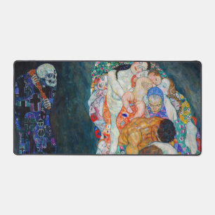 Gustav Klimt - Death and Life Desk Mat