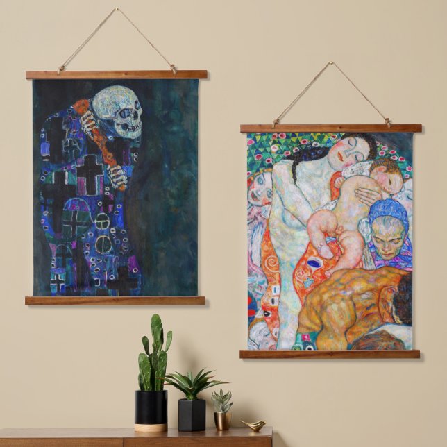 Gustav Klimt - Death and Life Hanging Tapestry (Asymmetrical)