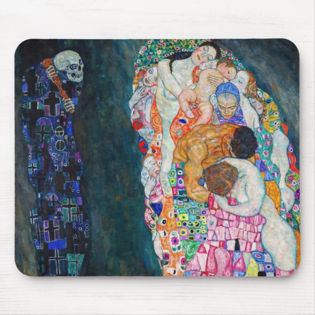 Gustav Klimt - Death and Life Mouse Mat (Front)