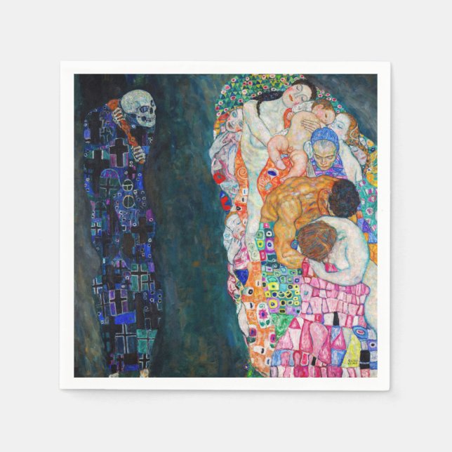 Gustav Klimt - Death and Life Napkin (Front)