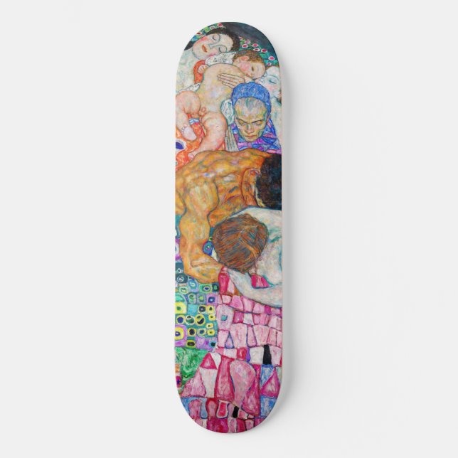 Gustav Klimt - Death and Life Skateboard (Front)