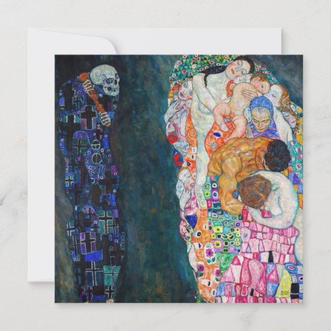 Gustav Klimt - Death and Life Thank You Card (Front)