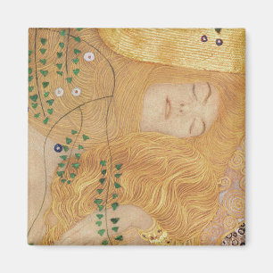 Gustav Klimt   Detail of Water Serpents I Magnet