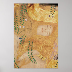 Gustav Klimt   Detail of Water Serpents I Poster