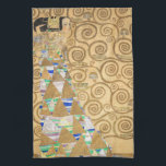 Gustav Klimt - Expectation, Stoclet Frieze Tea Towel<br><div class="desc">The Tree of Life,  Stoclet Frieze,  Expectation - Gustav Klimt,  Cardboard,  1909</div>