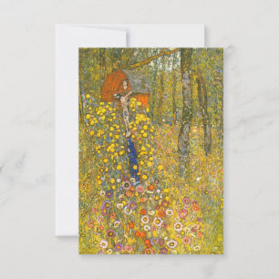 Gustav Klimt Farm Garden with Crucifix Card