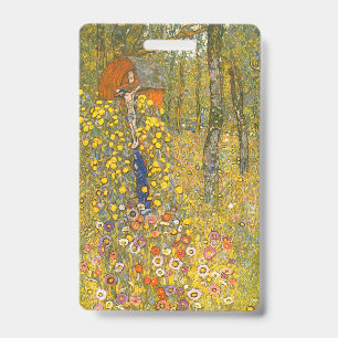 Gustav Klimt Farm Garden with Crucifix ID Badge