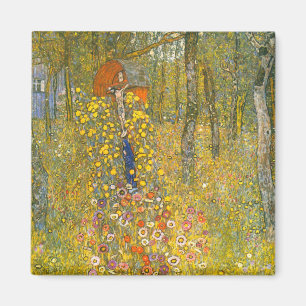 Gustav Klimt Farm Garden with Crucifix Magnet