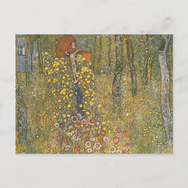 Gustav Klimt- Farm Garden with Crucifix Postcard (Front)