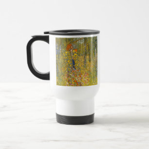 Gustav Klimt Farm Garden with Crucifix Travel Mug