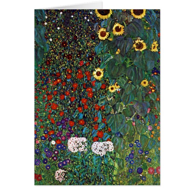 Gustav Klimt Farm Garden with Sunflowers (Front)