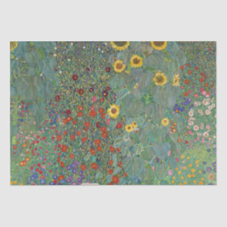 Gustav Klimt | Farm Garden with Sunflowers (1907) Tissue Paper