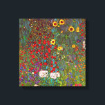 Gustav Klimt Farm Garden with Sunflowers Canvas Print<br><div class="desc">Gustav Klimt Farm Garden with Sunflowers Canvas poster. Oil painting on canvas from 1905-06. Though Klimt is most recognised for his gold period that produced classic works like The Kiss and Portrait of Adele Bloch Bauer, the artist also produced some tremendously charming landscape paintings. Garden Farm with Sunflowers features a...</div>