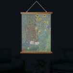 Gustav Klimt -Farm Garden with Sunflowers Fine Art Hanging Tapestry<br><div class="desc">Gustav Klimt's 'Farm Garden with Sunflowers' is a vibrant homage to the beauty of nature and the rustic charm of rural landscapes. Painted in 1907, it showcases a lush garden brimming with sunflowers, their golden petals gleaming under the sun, and a verdant backdrop of trees that frame the scene. The...</div>