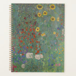 Gustav Klimt -Farm Garden with Sunflowers Fine Art Planner<br><div class="desc">Gustav Klimt's 'Farm Garden with Sunflowers' is a vibrant homage to the beauty of nature and the rustic charm of rural landscapes. Painted in 1907, it showcases a lush garden brimming with sunflowers, their golden petals gleaming under the sun, and a verdant backdrop of trees that frame the scene. The...</div>