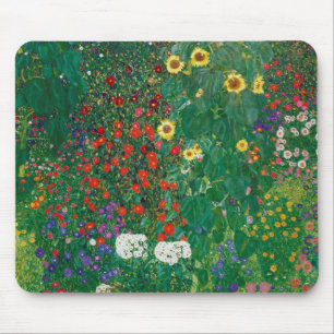 Gustav Klimt - Farm Garden with Sunflowers Mouse Mat