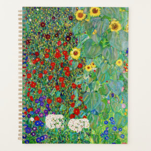Gustav Klimt Farm Garden With Sunflowers Painting Planner