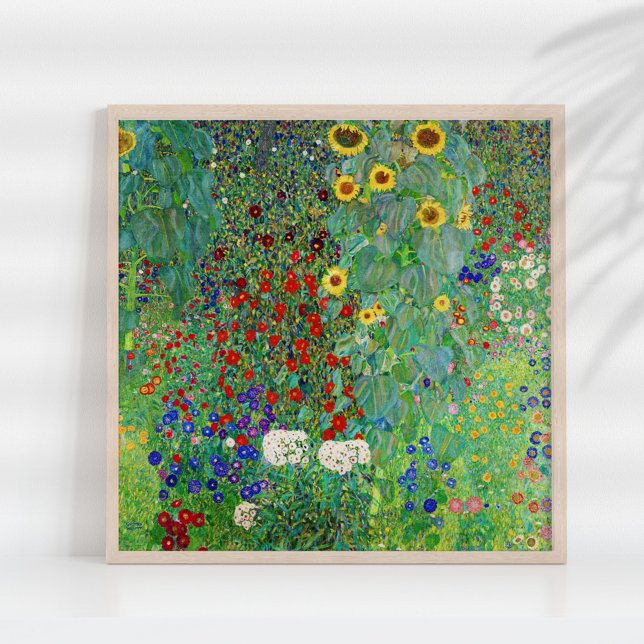 Gustav Klimt Farm Garden With Sunflowers Painting Poster (Creator Uploaded)