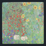 Gustav Klimt Farm Garden With Sunflowers Painting Stone Coaster<br><div class="desc">Gustav Klimt Farm Garden With Sunflowers Floral Vintage Art Nouveau Painting</div>