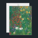 Gustav Klimt - Farm Garden with Sunflowers Thank You Card<br><div class="desc">Gustav Klimt - Farm Garden with Sunflowers</div>