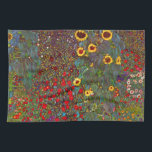 Gustav Klimt Farm Garden with Sunflowers Towel<br><div class="desc">Gustav Klimt Farm Garden with Sunflowers kitchen towel. Oil painting on canvas from 1905-06. Though Klimt is most recognised for his gold period that produced classic works like The Kiss and Portrait of Adele Bloch Bauer, the artist also produced some tremendously charming landscape paintings. Garden Farm with Sunflowers features a...</div>
