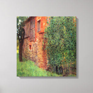 Gustav Klimt - Farmhouse in Chamber in Attersee Canvas Print
