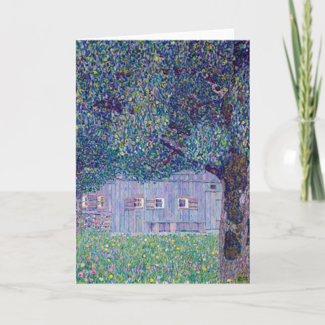 Gustav Klimt - Farmhouse in Upper Austria Card (Front)