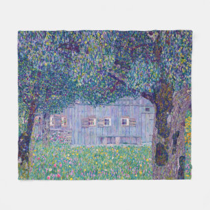 Gustav Klimt - Farmhouse in Upper Austria Fleece Blanket