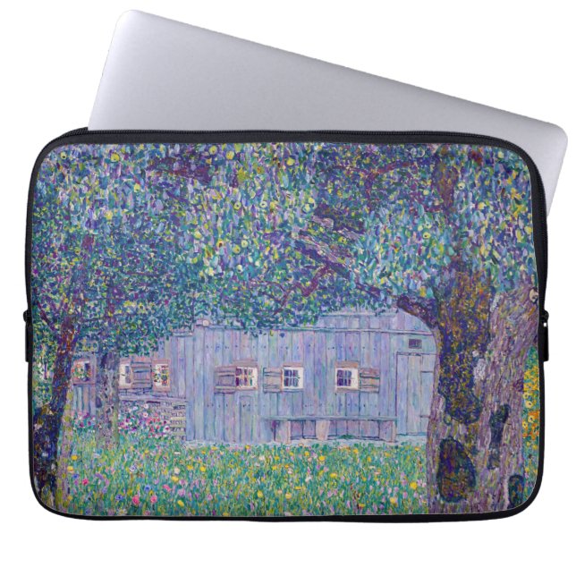 Gustav Klimt - Farmhouse in Upper Austria Laptop Sleeve (Front)
