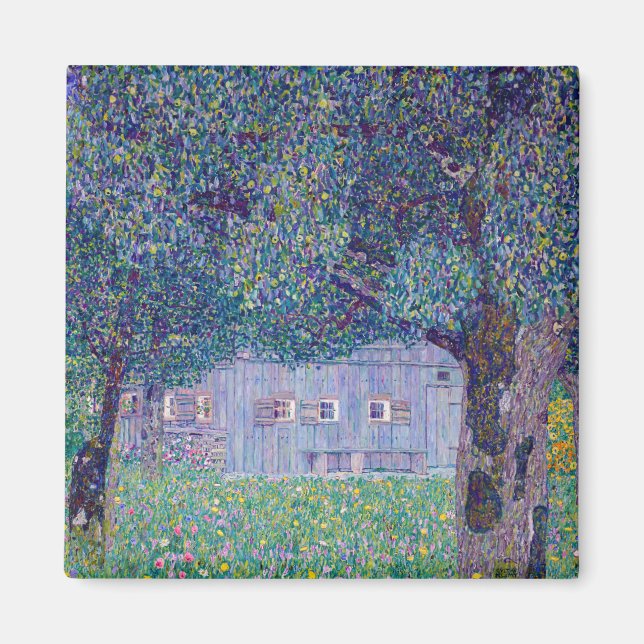 Gustav Klimt - Farmhouse in Upper Austria Magnet (Front)