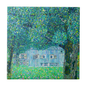 Gustav Klimt Farmhouse in Upper Austria Tile