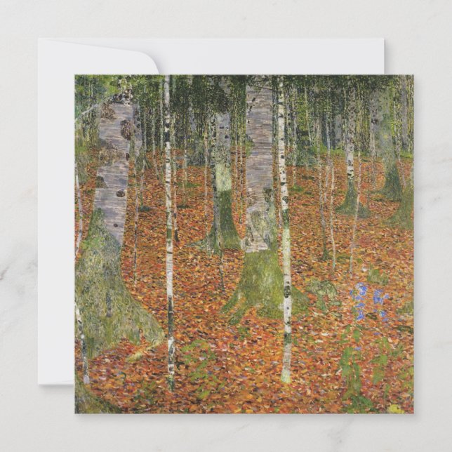 Gustav Klimt - Farmhouse With Birch Trees Holiday Card (Front)