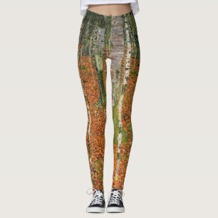 Gustav Klimt - Farmhouse With Birch Trees Leggings