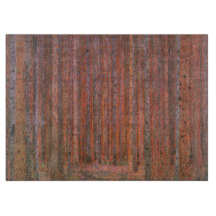 Gustav Klimt Fir Forest Tannenwald Red Trees Cutting Board