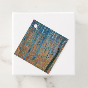 Gustav Klimt Fir Forest Tannenwald Red Trees Favour Tags