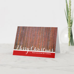 Gustav Klimt Fir Forest Tannenwald Red Trees Holiday Card