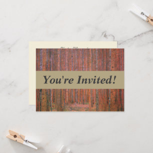 Gustav Klimt Fir Forest Tannenwald Red Trees Invitation