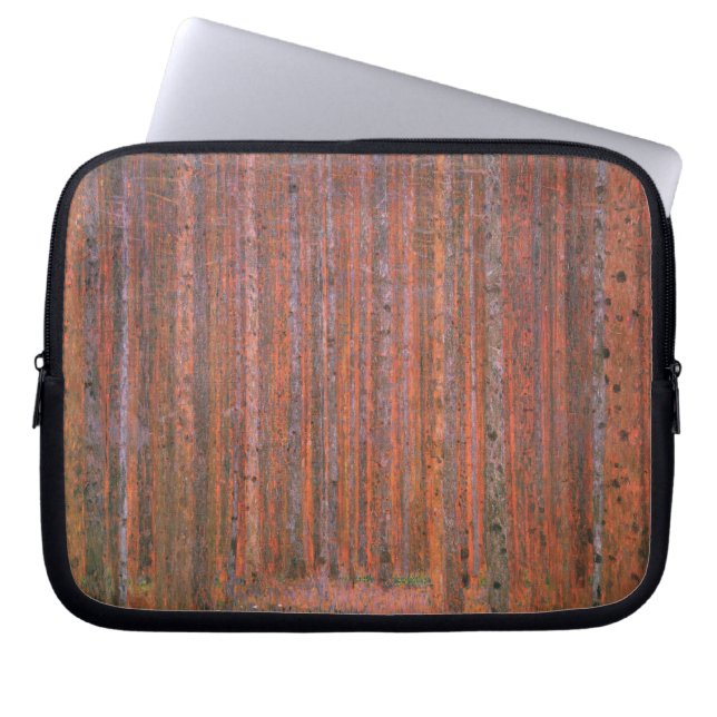 Gustav Klimt Fir Forest Tannenwald Red Trees Laptop Sleeve (Front)