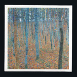 Gustav Klimt Fir Forest Tannenwald Red Trees Napkin<br><div class="desc">Vintage Gustav Klimt Fir Forest - Art Nouveau Red Trees This beautiful vintage paintings of trees is by master artist Gustav Klimt. The painting, called Fir Forest I, or Tannenwald, shows us a beautiful landscape with Red Fir Trees, through a dense forest. Gustav Klimt captured the feeling of vibrance in...</div>