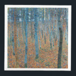 Gustav Klimt Fir Forest Tannenwald Red Trees Napkin<br><div class="desc">Vintage Gustav Klimt Fir Forest - Art Nouveau Red Trees This beautiful vintage paintings of trees is by master artist Gustav Klimt. The painting, called Fir Forest I, or Tannenwald, shows us a beautiful landscape with Red Fir Trees, through a dense forest. Gustav Klimt captured the feeling of vibrance in...</div>