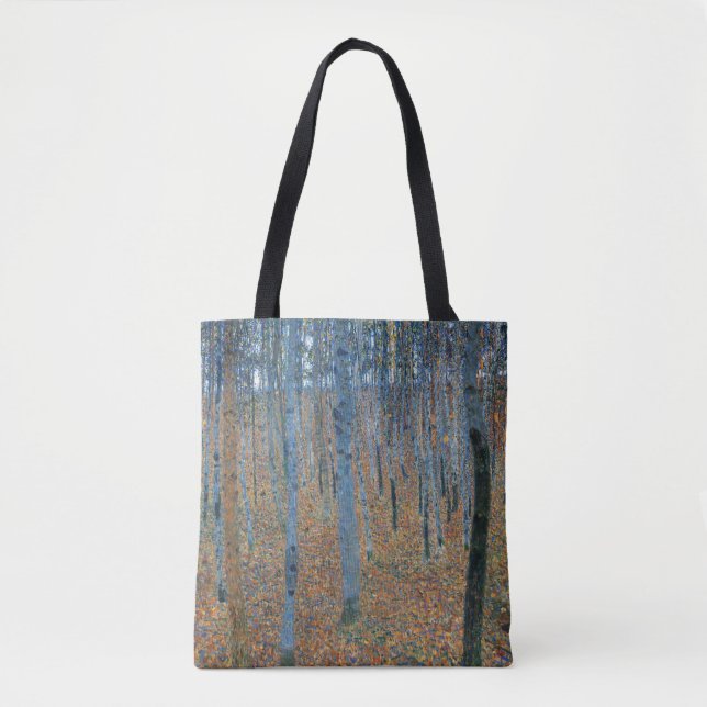 Gustav Klimt Fir Forest Tannenwald Red Trees Tote Bag (Front)