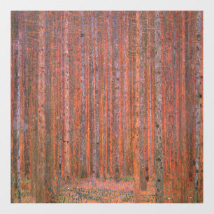 Gustav Klimt Fir Forest Tannenwald Red Trees Window Cling