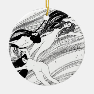 Gustav Klimt - Fish Blood Surreal Japanese Art Ceramic Tree Decoration