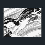 Gustav Klimt - Fish Blood Surreal Japanese Art Postcard<br><div class="desc">Gustav Klimt - Fish Blood Surreal black and white image shows four women with long flowing hair swimming with a fish in an underwater ocean of ethereal dream state movement. Unlike similar stores, Art Lover's Cafe features classic, high resolution works of art that have been carefully restored, colour-balanced & retouched...</div>