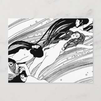 Gustav Klimt - Fish Blood Surreal Japanese Art Postcard