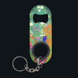Gustav Klimt Flower Garden<br><div class="desc">Keychain Bottle Opener featuring Gustav Klimt’s oil painting Flower Garden (1906). A beautiful garden of purple,  red,  white,  blue,  and orange flowers. A great gift for fans of Art Nouveau and Austrian art.</div>