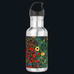 Gustav Klimt Flower Garden 532 Ml Water Bottle<br><div class="desc">Water Bottle featuring Gustav Klimt’s oil painting Farm Garden with Sunflowers (1907). A beautiful garden of sunflowers and exquisite blue,  red,  purple,  pink,  and white flowers. A great gift for fans of Art Nouveau and Austrian art.</div>