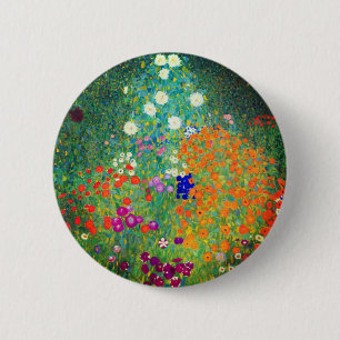 Gustav Klimt Flower Garden 6 Cm Round Badge